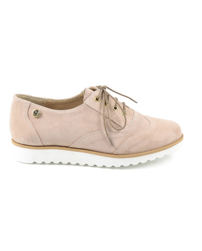 Women's Low Shoes Ginova Nudes with White Sole