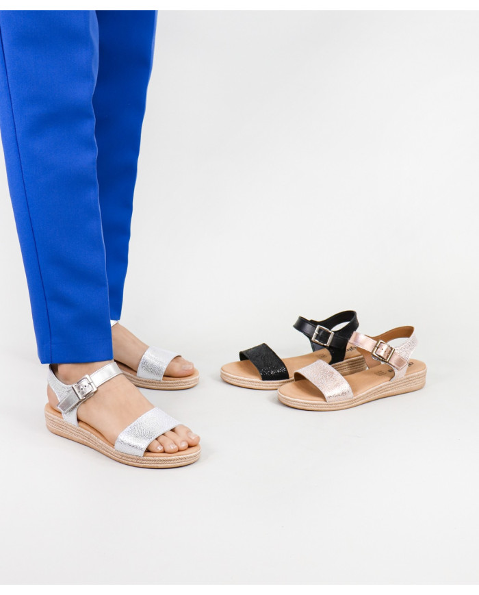 Lady Ginova Sandals with Bright Strips