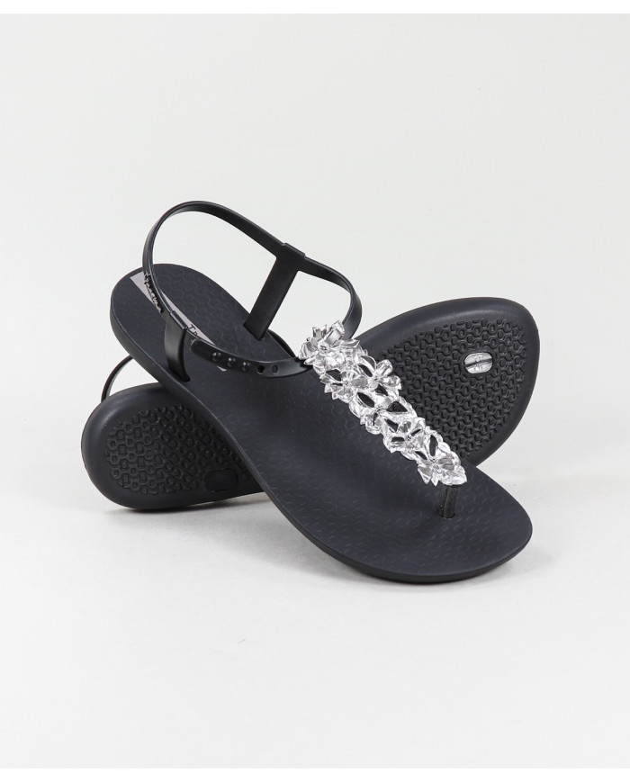 Sandals Ipanema Black Classy Shiny Flower