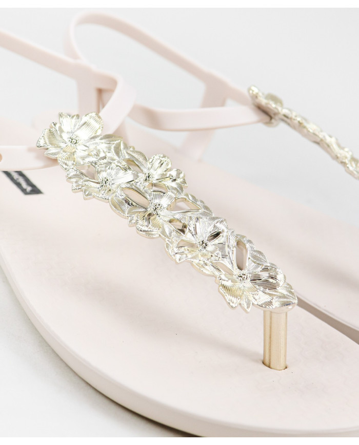 Sandals Ipanema Beige Classy Shiny Flower