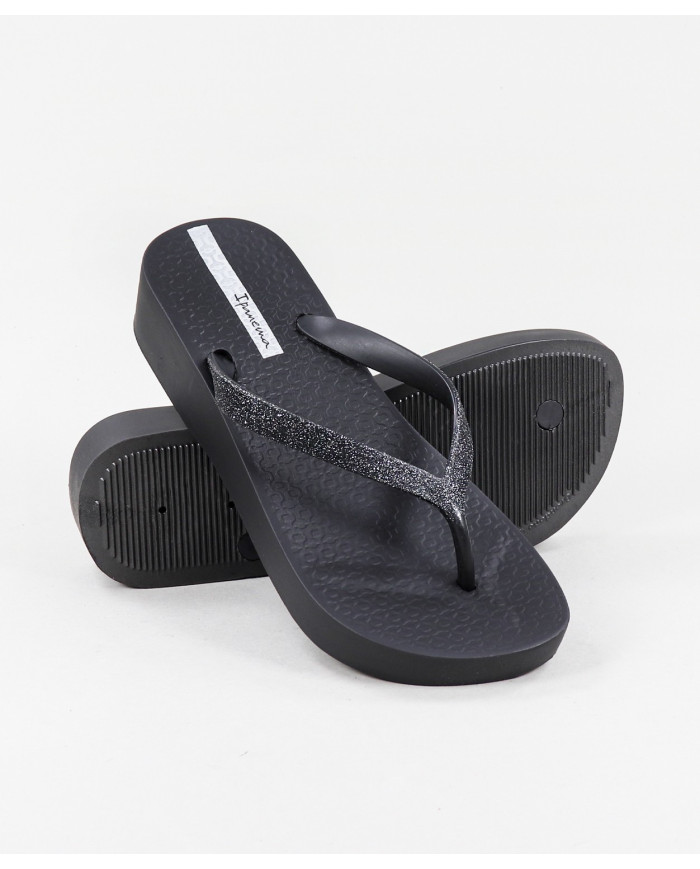 Sandalias Ipanema Negros Mesh Chic Plat
