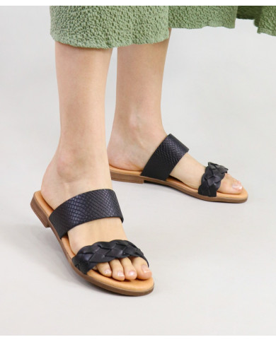 Women's Platinum Slippers with Two Strips