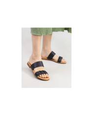 Women's Platinum Slippers with Two Strips