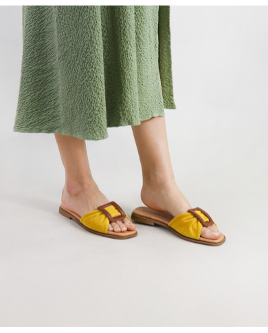 Pantuflas Ginova de Mujer con Apliques de Piel