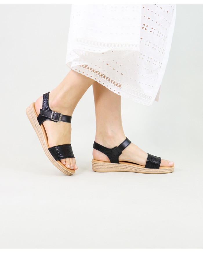 Lady Ginova Sandals with Bright Strips