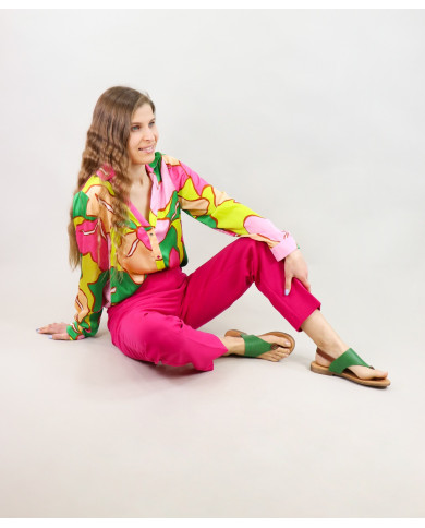 Lady Ginova Sandals with Triangular Strip Perforated