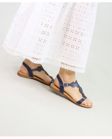 Sandals of Lady with Apertar Strip