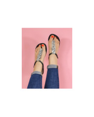 Sandalias Ipanema Negras Classy Shiny Flower