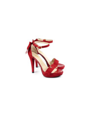 Elegant Women's Red Sandals with Laço Ginova