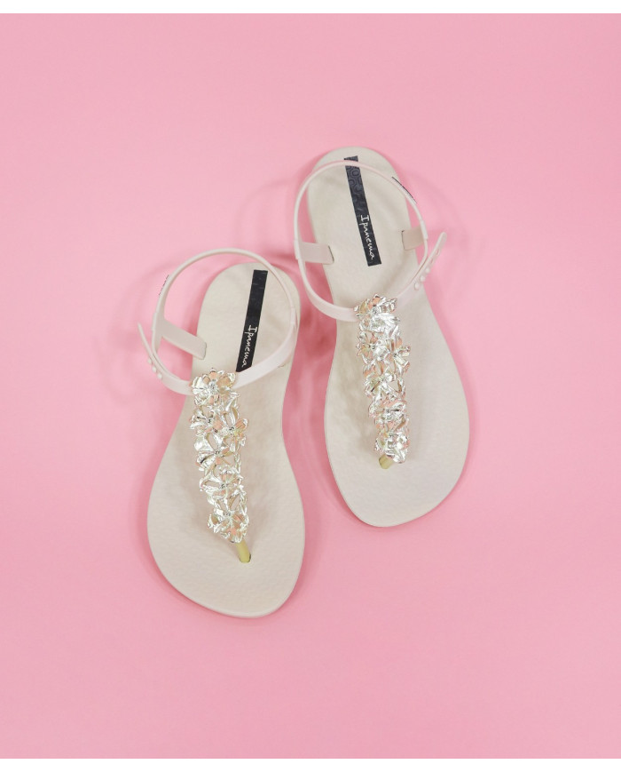 Sandals Ipanema Beige Classy Shiny Flower