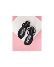 Sandalias Ipanema Negras Classy Shiny Flower