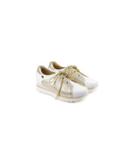 Platinum Ladies Trainers with Metalized Recorded