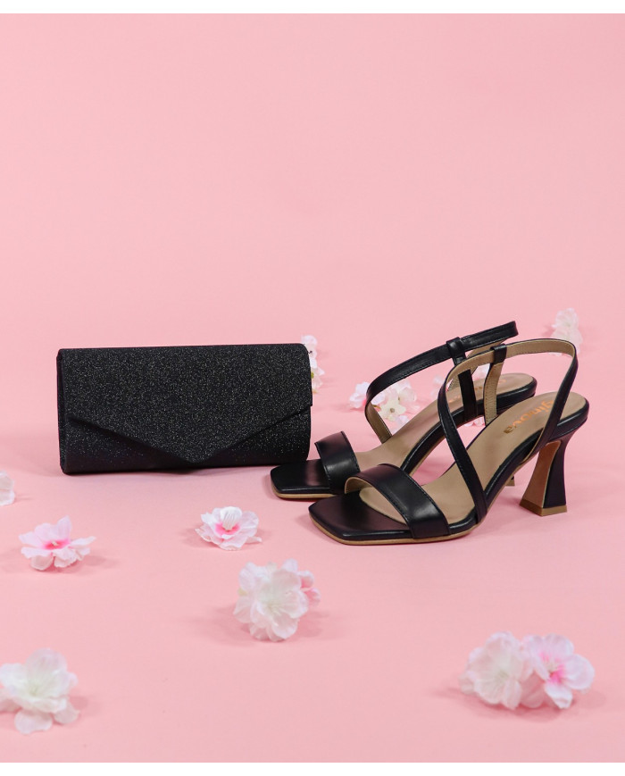 Pochete Preta com Glitter para Senhora