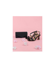 Pochete Preta com Glitter para Senhora