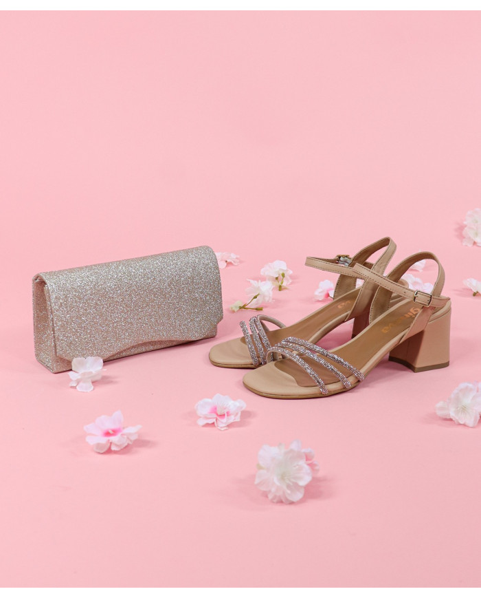 Pochete OuroRosa de Senhora com Brilhantes