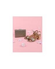 Bolsillo Oro de señora con Adornos de Purpurina