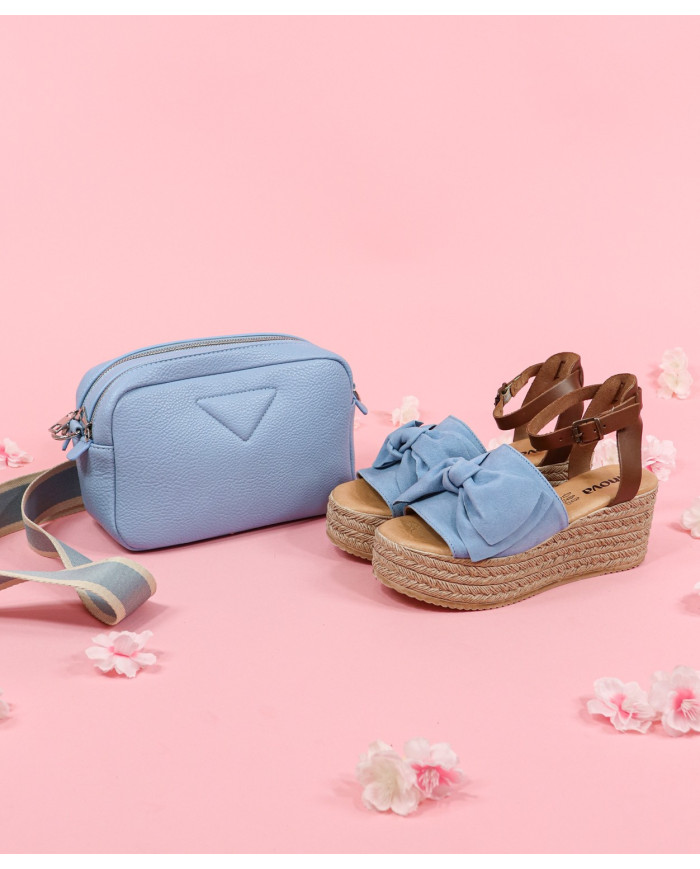 Blue Lady Bag with Two Divisions