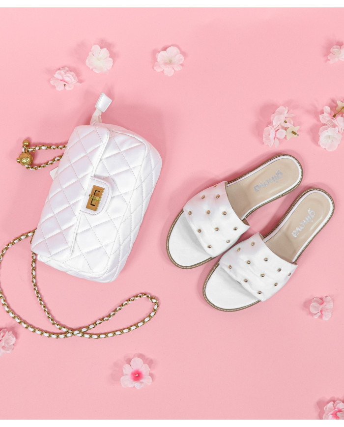 Bolsa Blanca con Correa Ajustable