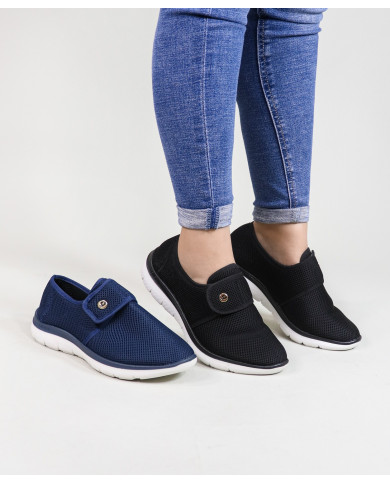 Zapatos Ginova Comfort para mujer en tejido transpirable con velcro