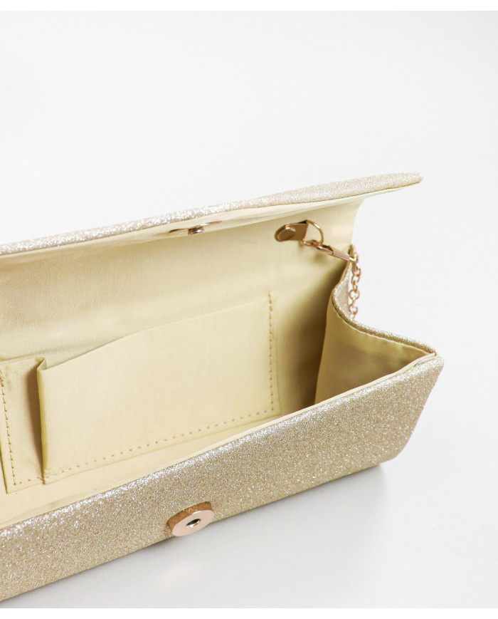 Pochete Dourada com Glitter para Senhora