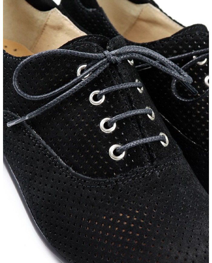 Sapatos de Senhora Ginova Pretos com Atacadores