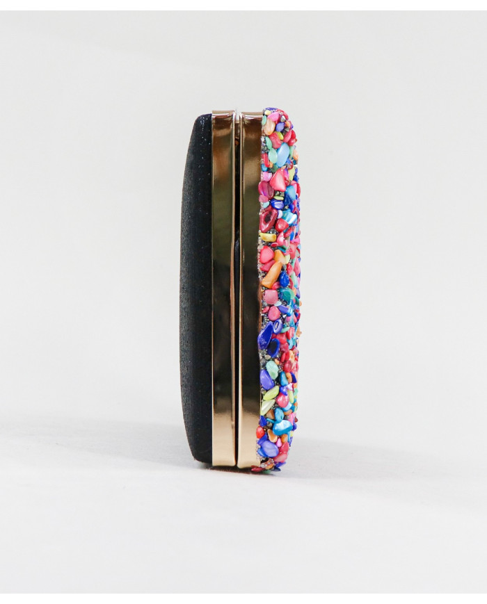 Bolsillo Negro de Señora con Abalorios