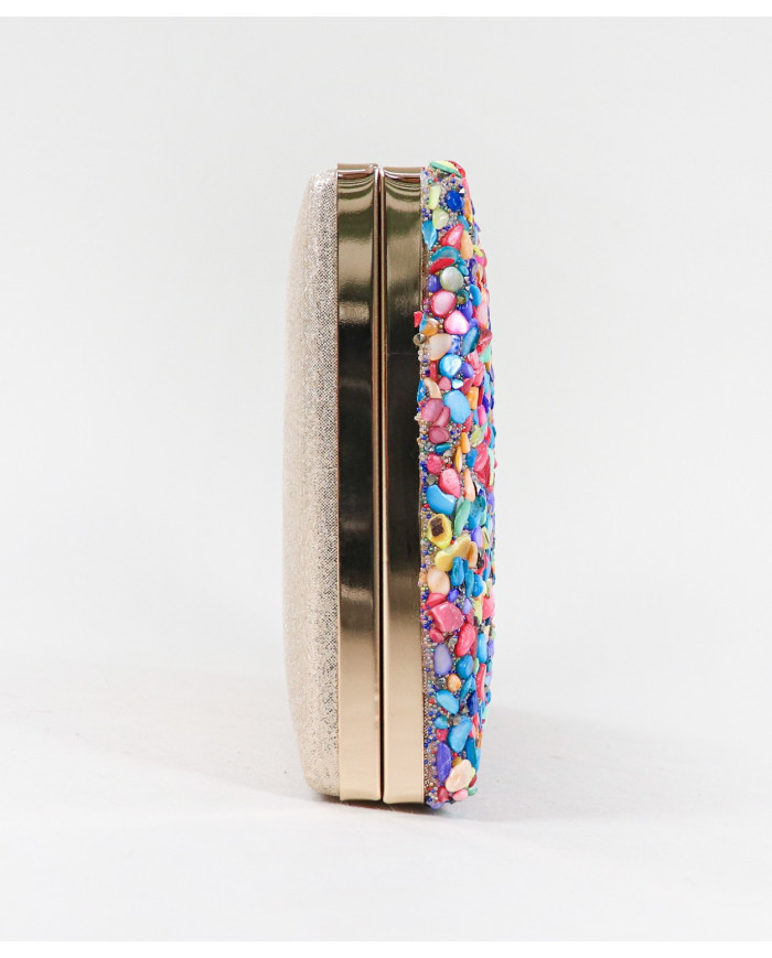 Pochete Dourada de Senhora com Missangas