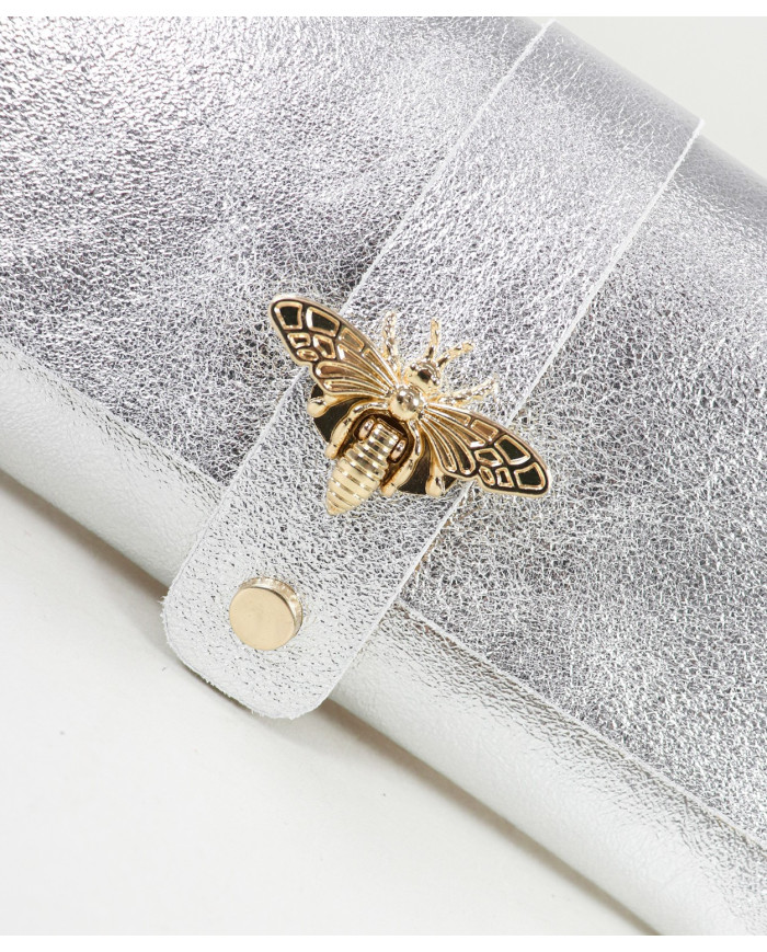 Bolsa Plata de Señora de Piel para Mujer