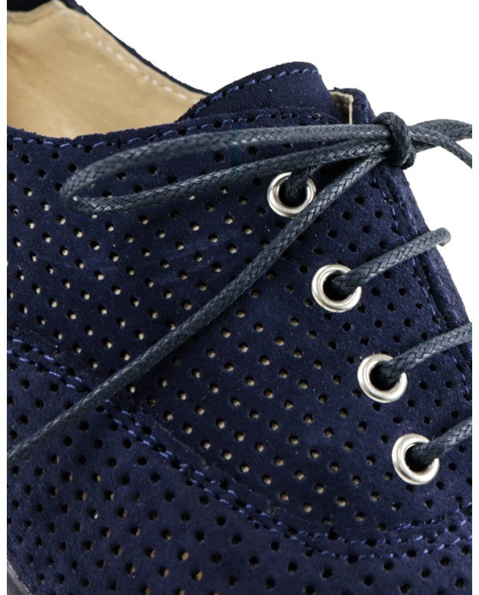 Sapatos de Senhora Ginova Azuis com Atacadores