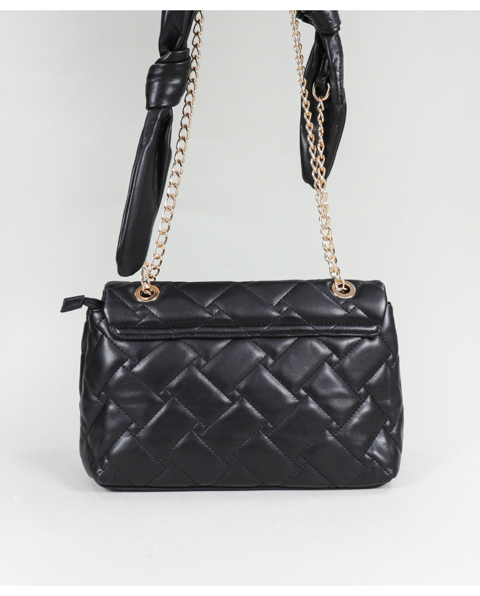 Lady's Black Suitcase with Handle Decorated