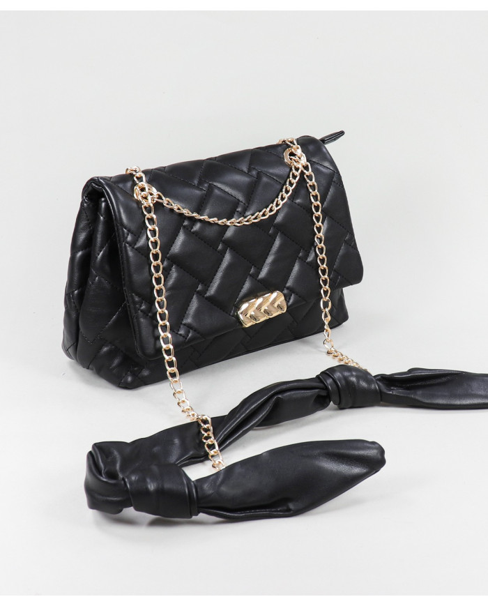 Lady's Black Suitcase with Handle Decorated