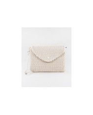 Clutch Bege de Senhora com Relevo