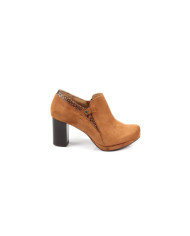 Botins Camel de Senhora de Tacão com Fecho Ginova