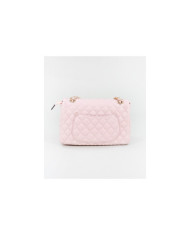 Bolsa Mediana de Señora Rosa con Asa Decorada