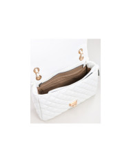 Bolsa Mediana de Señora Blanca con Asa Decorada