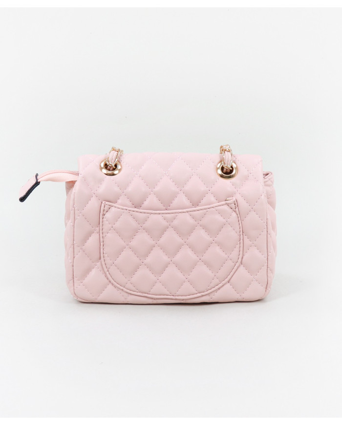 Bolsa Pequeña de Señora Rosa con Asa Decorada