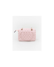Small Pink Lady Bag with Handle Decorated