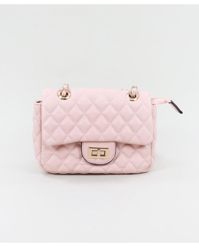 Small Pink Lady Bag with Handle Decorated
