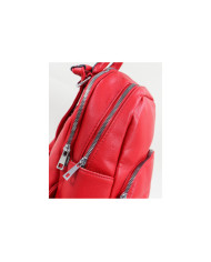 Mochila Vermelha de Senhora com Bolsos na Frente