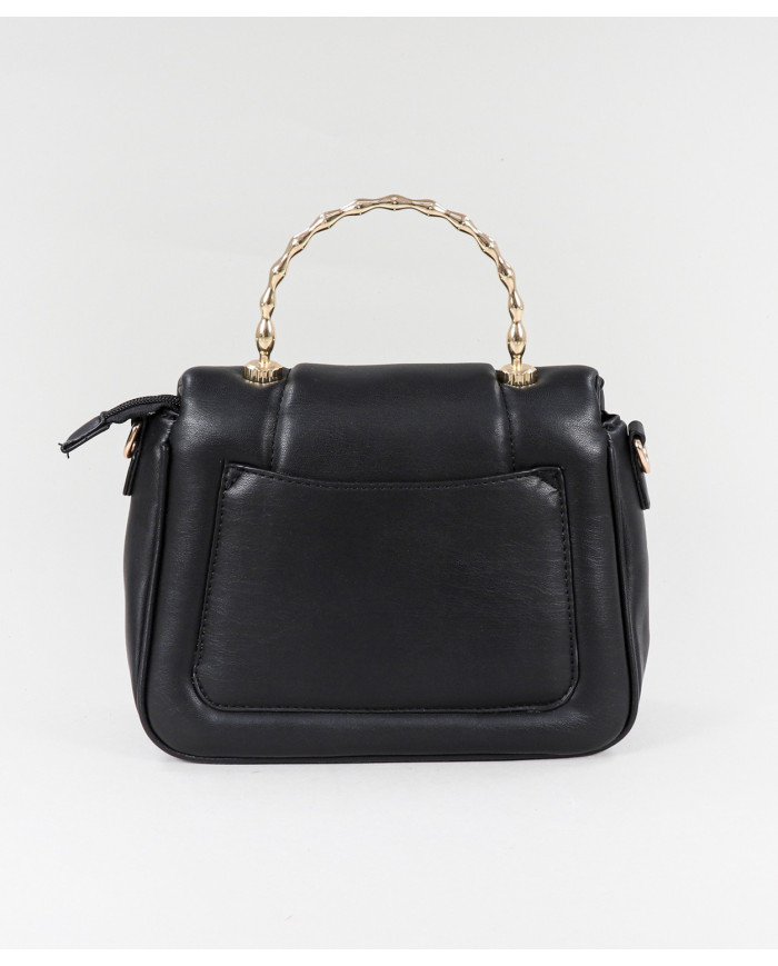 Bolso de Señora Negro con Correa de Mano