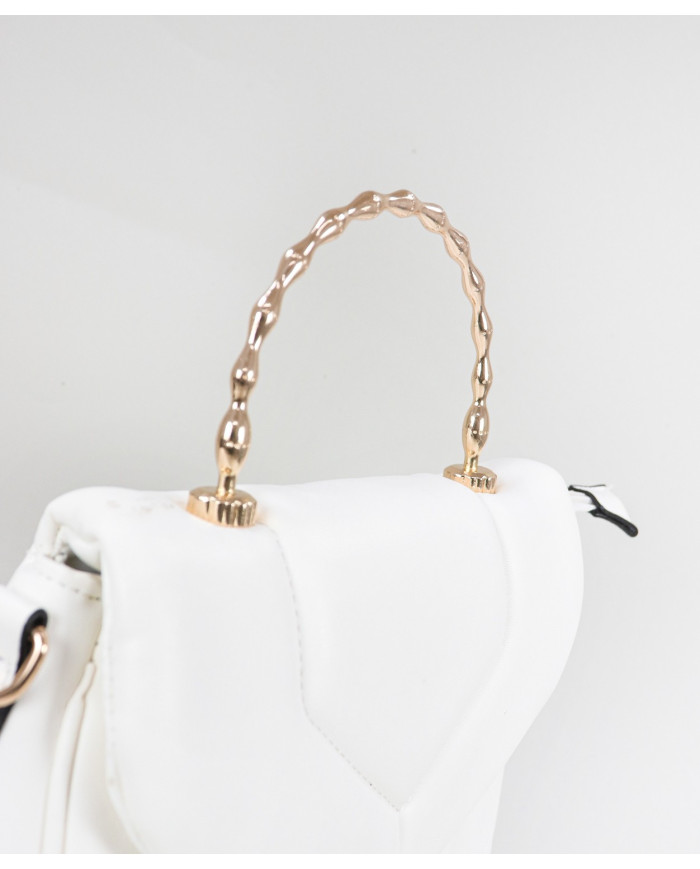 Bolso de Señora Blanco con Correa de Mano