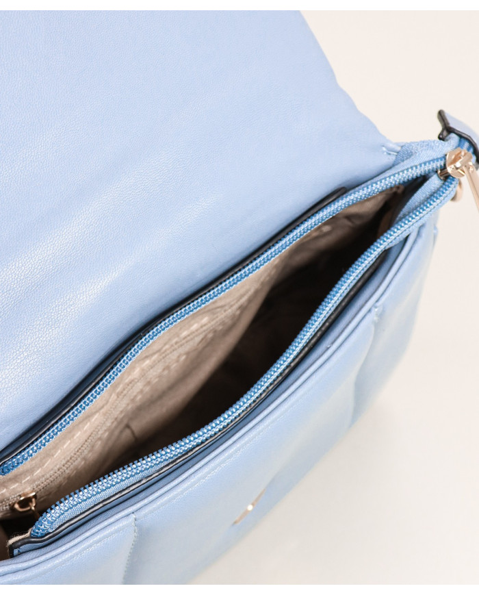 Bolso de Señora Azul con Correa de Mano