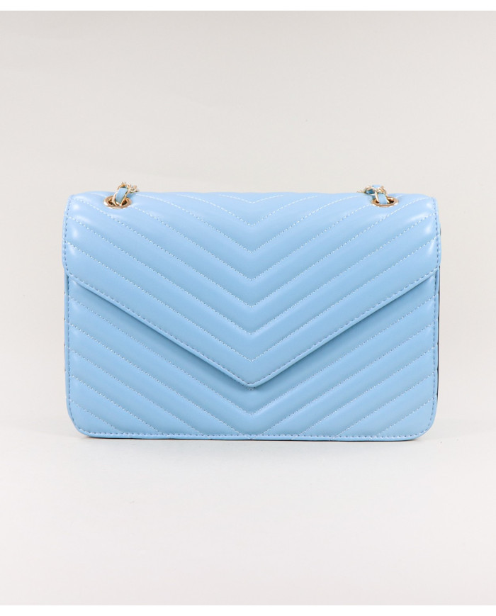 Medium Lady's Blue Suitcase with Handle Decorated