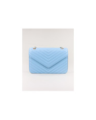 Bolsa Mediana de Señora Azul con Asa Decorada