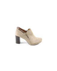 Botins Taupe de Senhora de Tacão com Fecho Ginova