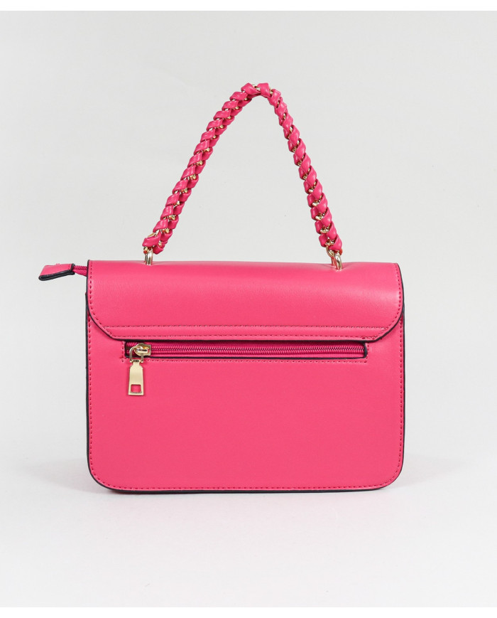 Bolso de Señora Fuxia con Asa de Cadena