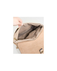 Ladies Taupe backpack with Frontal Pocket