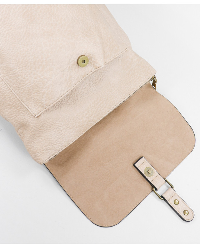 Mochila Taupe de Mujer con Bolsillo Frontal