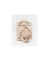Mochila Taupe de Mujer con Bolsillo Frontal