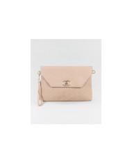 Clutch Taupe de Señora con Relievo
